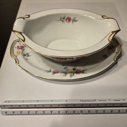 Vintage Noritake China M-in-Wreath Mark (1940s–1950s)Multicolor Floral Spray