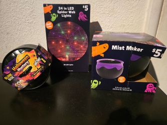 Halloween Decoration Bundle – Lights, Mist Maker & Mystery Box