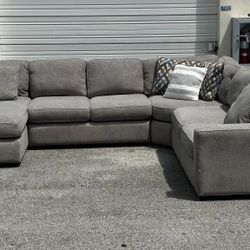 GRAY SECTIONAL SOFA W CHAISE by H.M. RICHARDS - delivery is negotiable