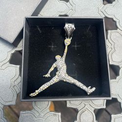 Michael Jordan Air Jumpman Diamond Necklace 