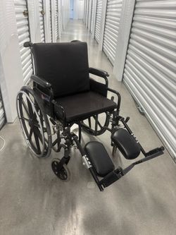Merits Manual Wheelchair With Leg Rests, Black