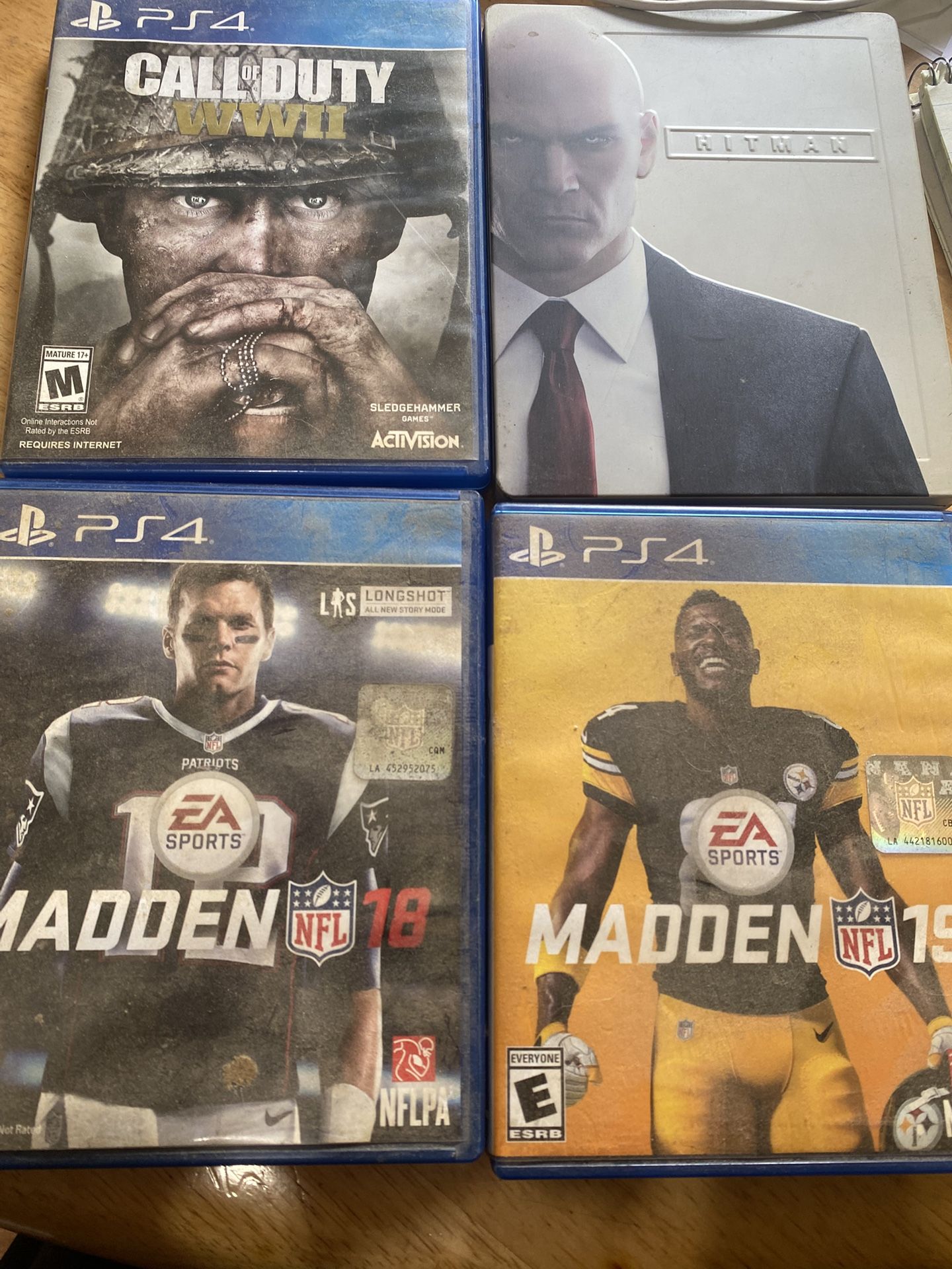 PS4 Games Madden 18/19 Call Of Duty ww2 Hitman