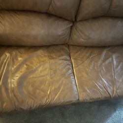 Brown Leather Couch