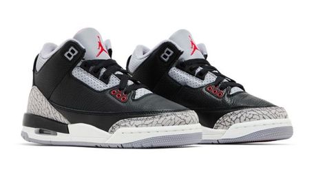 2024 Nike Air Jordan 3 Black Cement size 6.5y