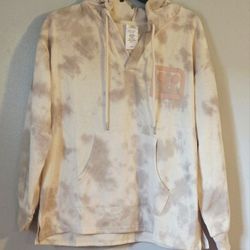 Disney Parks Women’s Disney World Hoodie Tan Color With Pink WDW Logo  Medium 