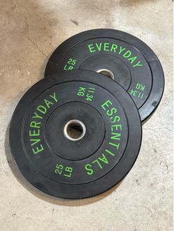 Pair of 25lb bumper plates