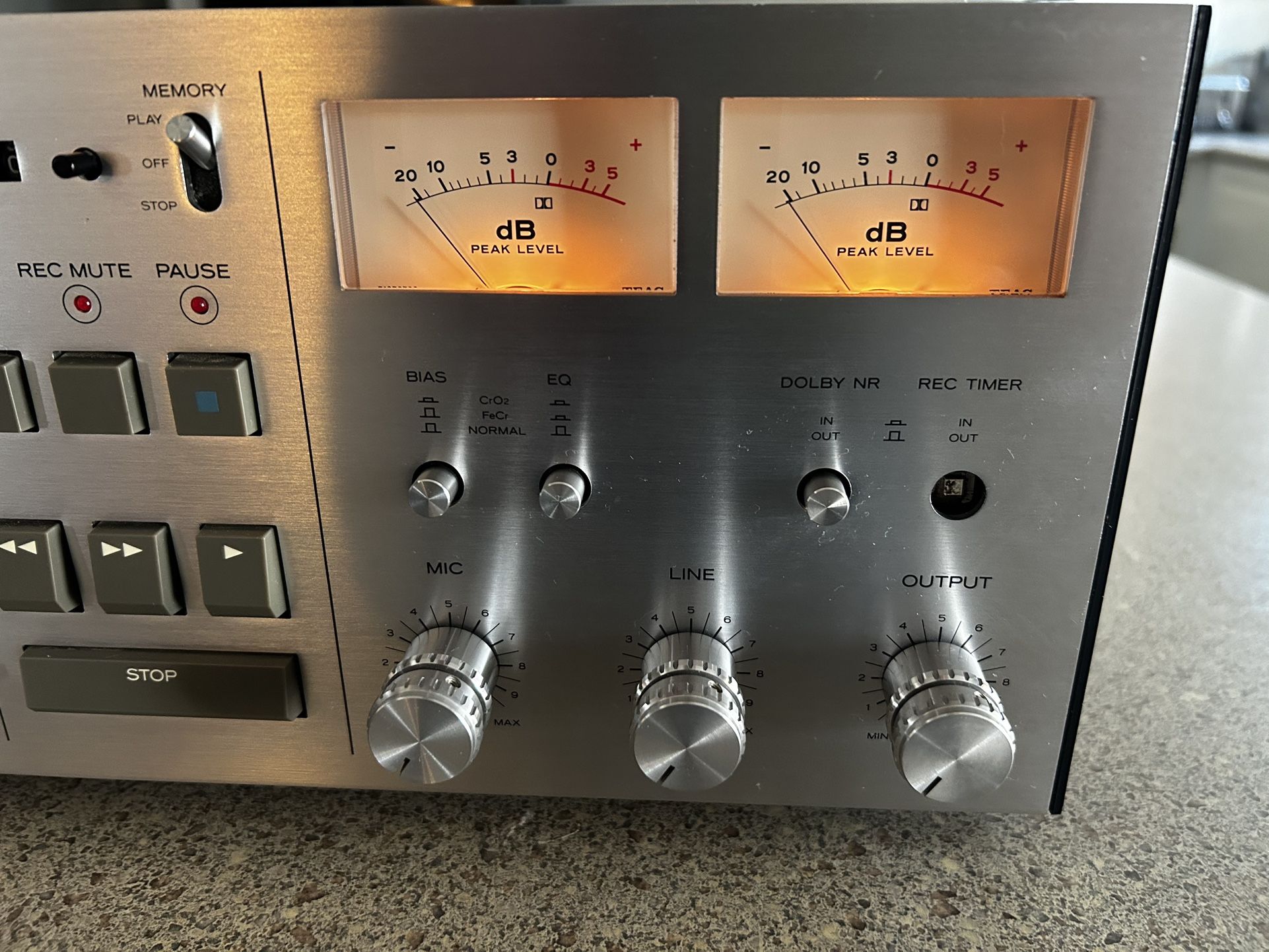 Vintage Teac Stereo Cassette deck tape player Old School Deck 70s