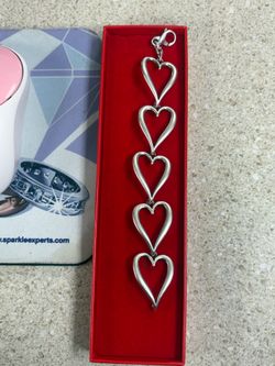 Large open heart bracelet