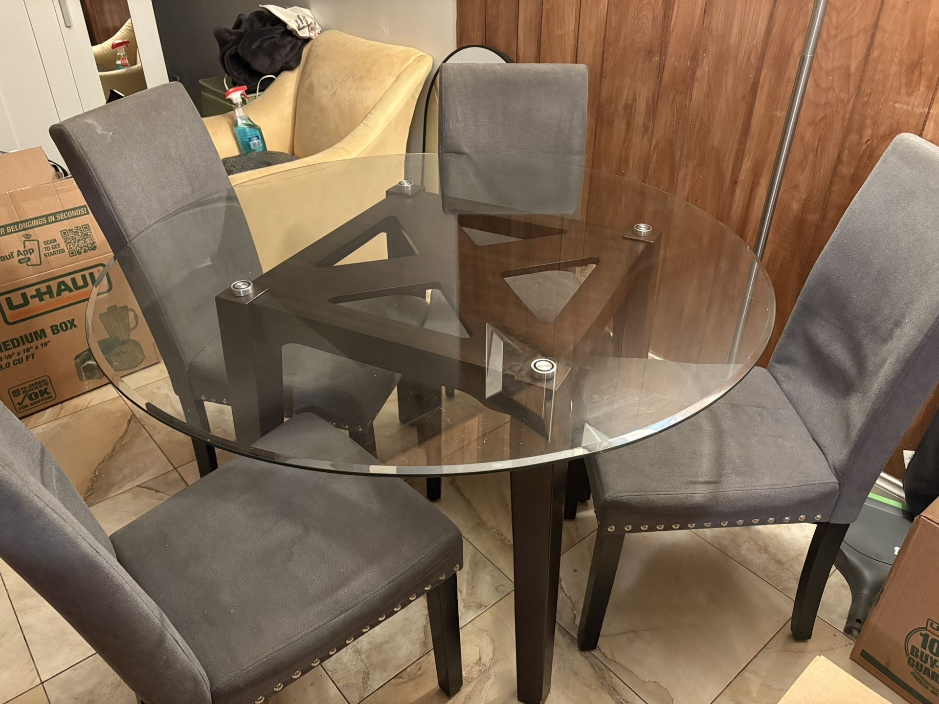 Round Glass Table 