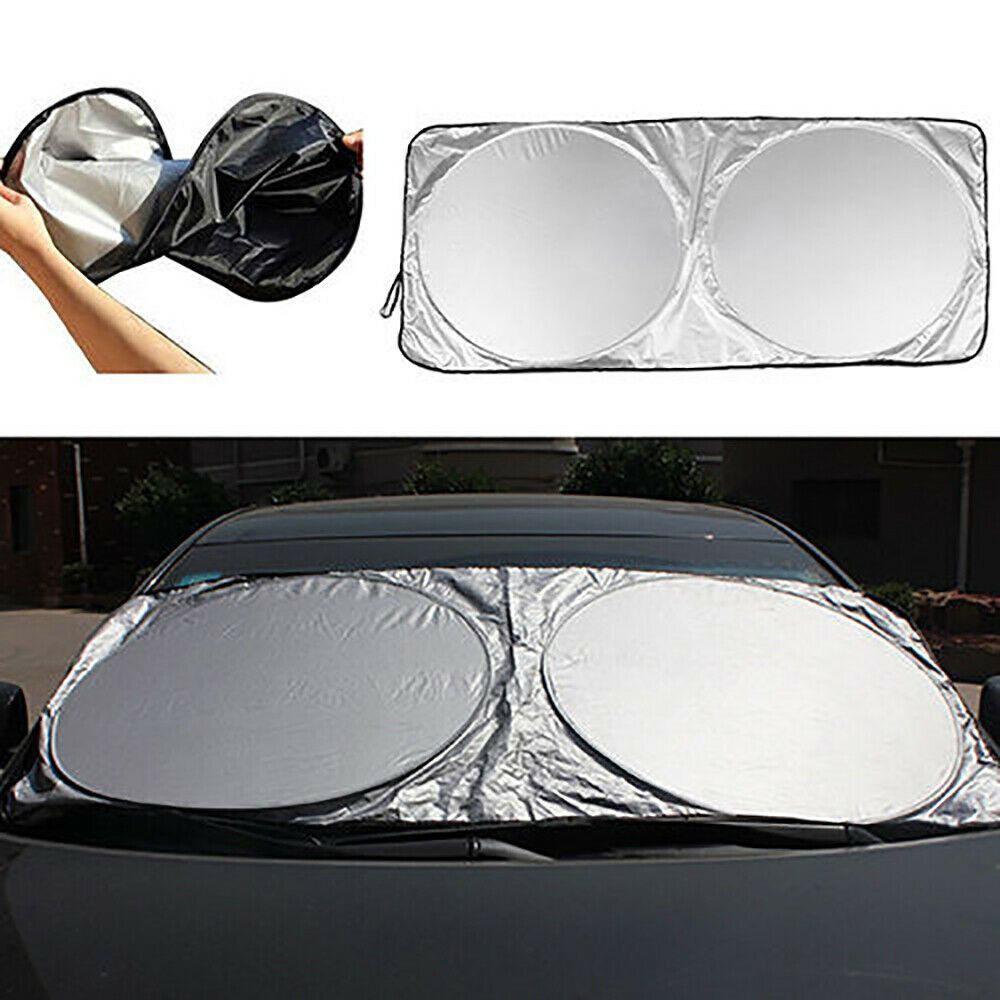 Auto Car Front Rear Window Foldable Visor Sun Shade Windshield Cover Block New (frontrearcover-USA)