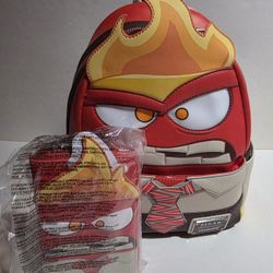 Loungefly Anger Backpack And Wallet Included New With Tags Limited Edition 2pc Glows 