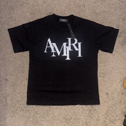 AMIRI Staggered logo Tee ‘Black’ 