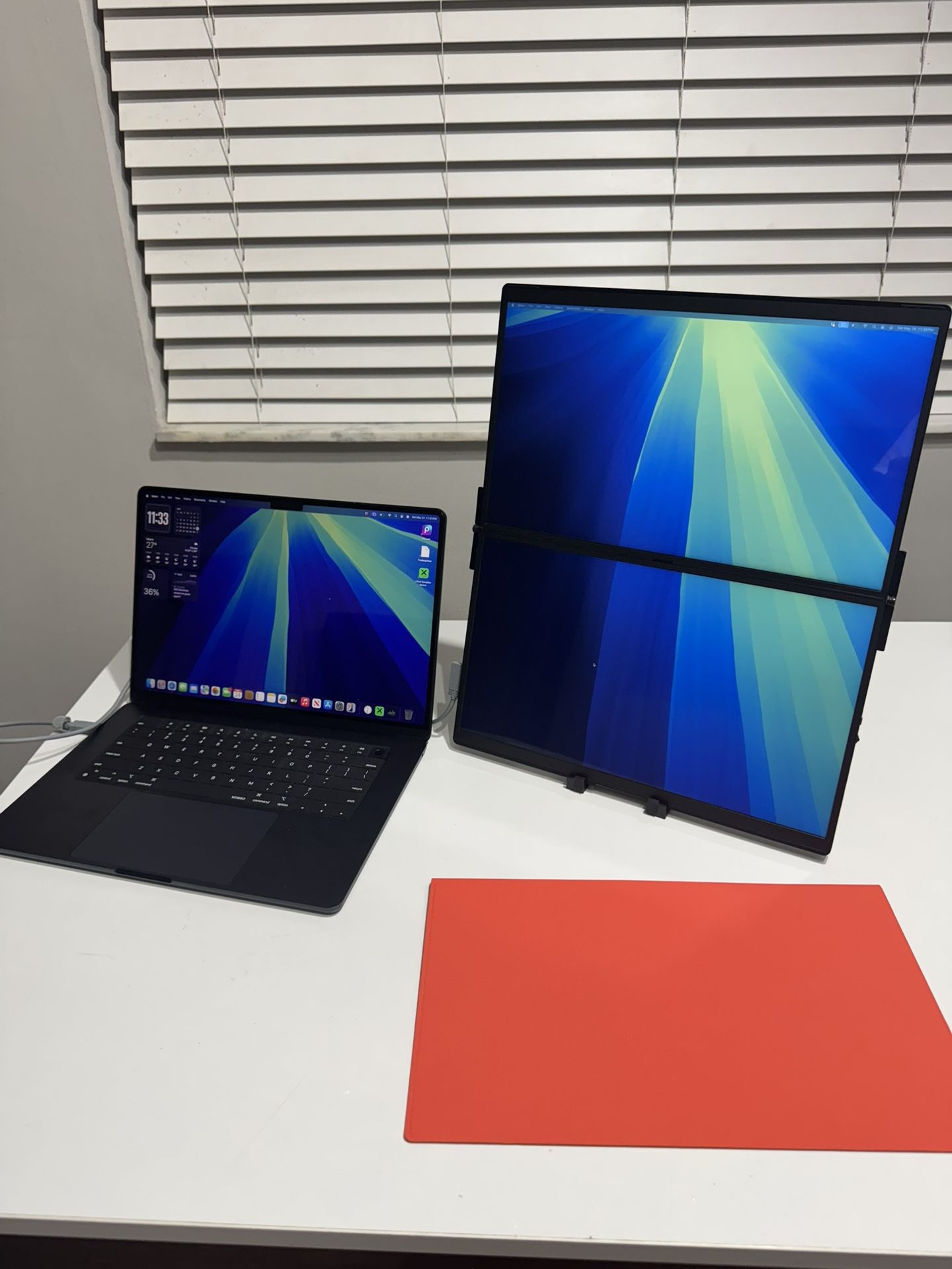 Monitor Portable JSAUX FlipGo Screen Extender 15.6 / 1080P IPS Dual Portable Magnetic Design Win And Mac