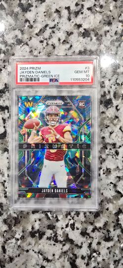 2024 Prizm Jayden Daniels Prizmactic Green Ice Gem Mint 10