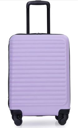 Lavender Hard Shell Carry-On Spinner Luggage