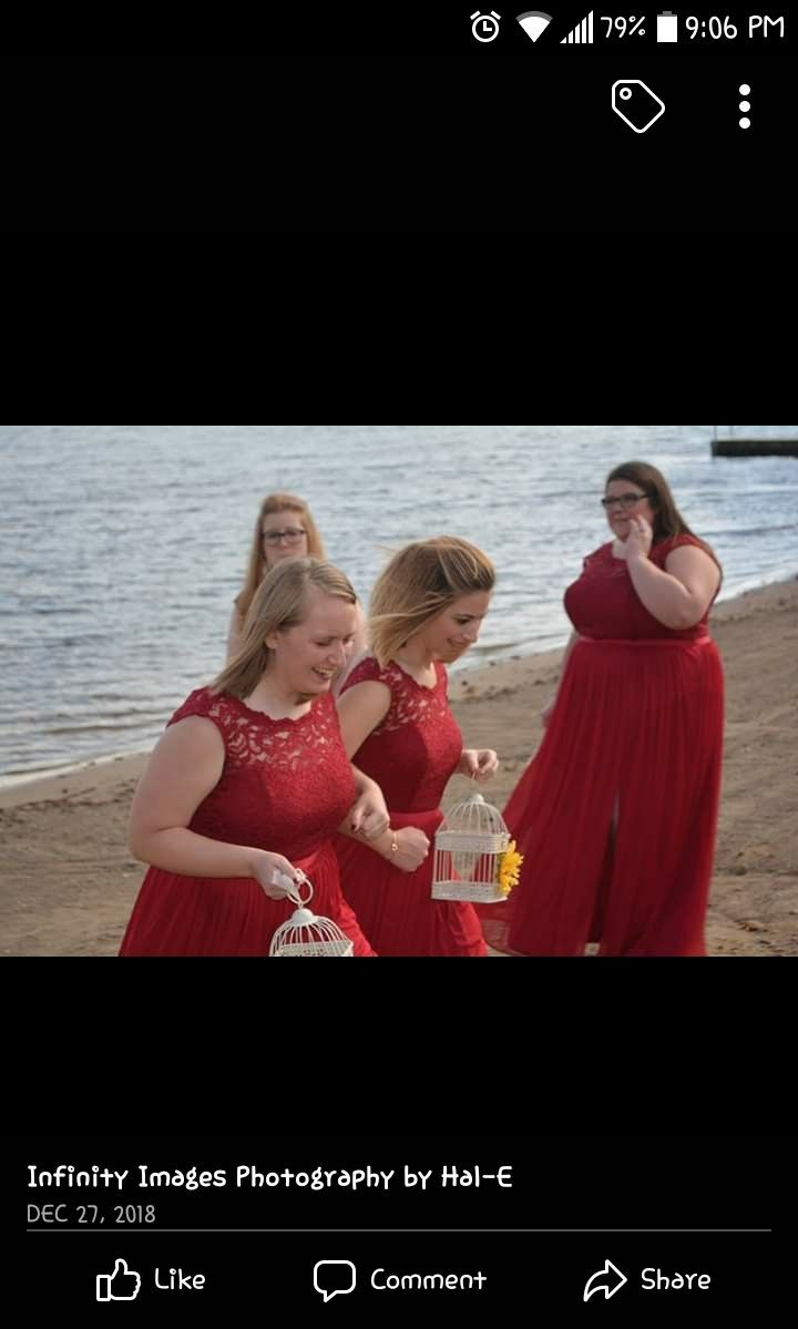 David's bridal apple deals red bridesmaid dresses