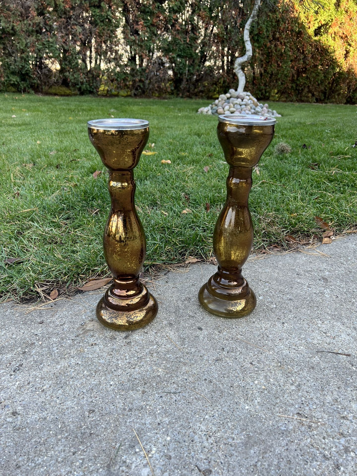 Glass Candle Holders