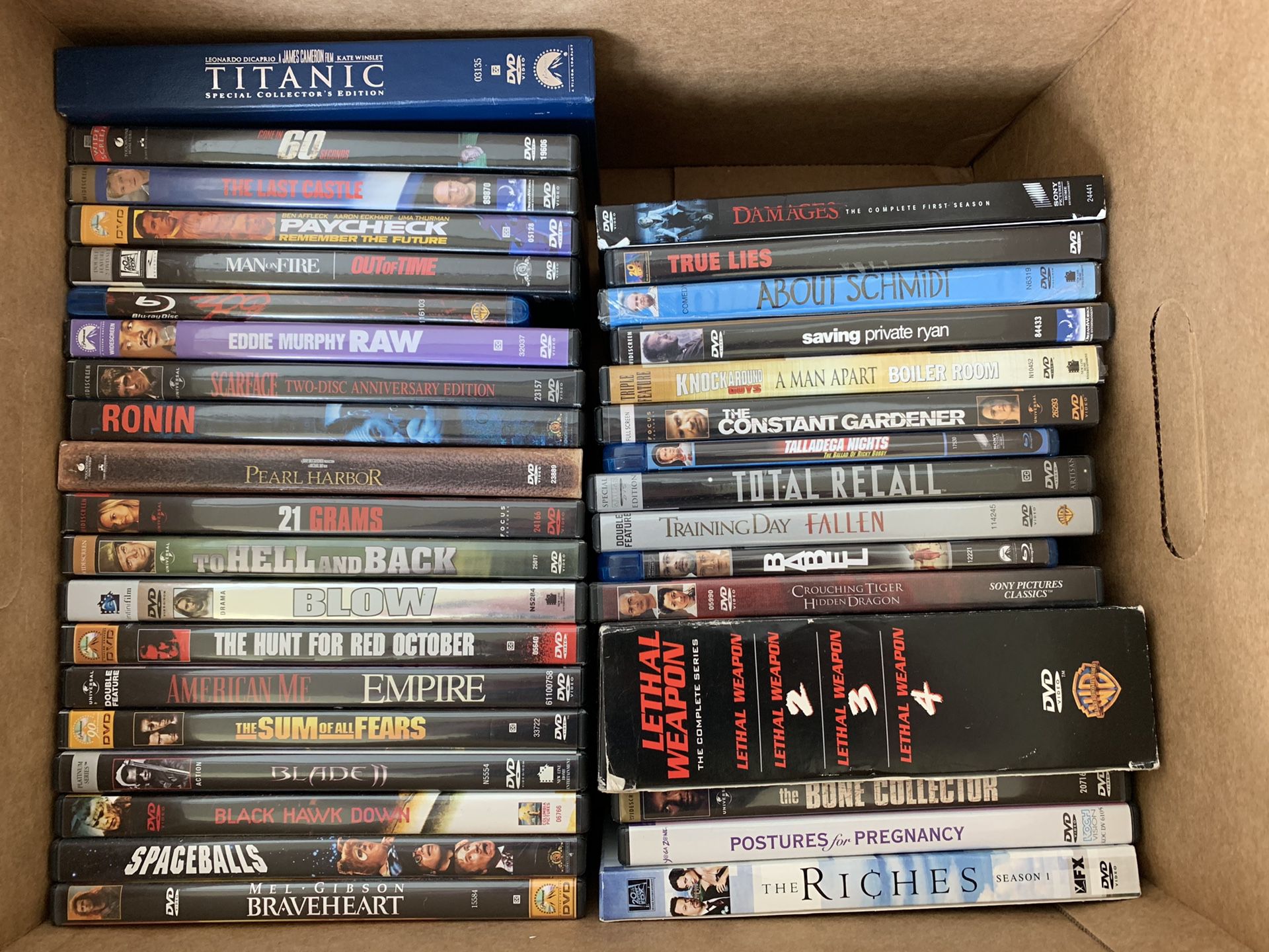 DVD movies for sale.