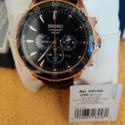 Seiko Solar Chronograph Men's Watch (Ref. SSC448)
-NEW