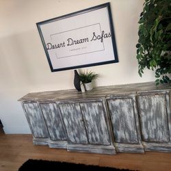 Waterfall 80 Wide Pine Wood Sideboard 