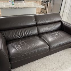 Fine Leather 3 Piece Couch 