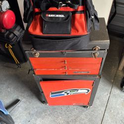 Old School Tool Box And Bag W/tools