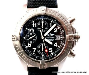 Breitling Avenger E13360 Titanium Automatic Chronograph Watch 300M 44MM Rubber strap Pre-owned.