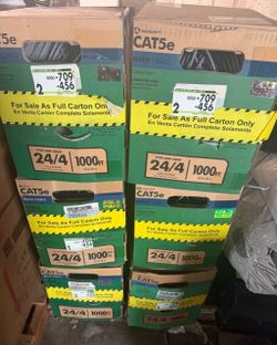 Southwire 1,000 ft. 24/4 Solid CU CAT5e CMR (Riser) Data Cable in Gray $50 EACH PICK UP ONLY LOCATED BY W.63rd St. and S. California Ave.