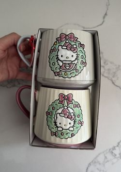 New Hello Kitty Christmas 2 Piece Mug Set