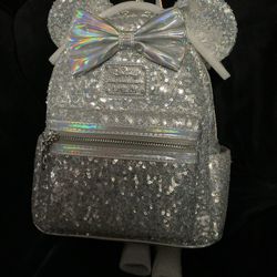 Silver Sequin Disney Loungefly