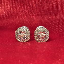 10k Yellow Gold Diamond Round Cut Earrings 0.25 ctw 