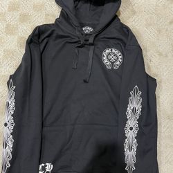 Chrome Hearts Horseshoe Floral Cross Sleeve Hoodie Size XL