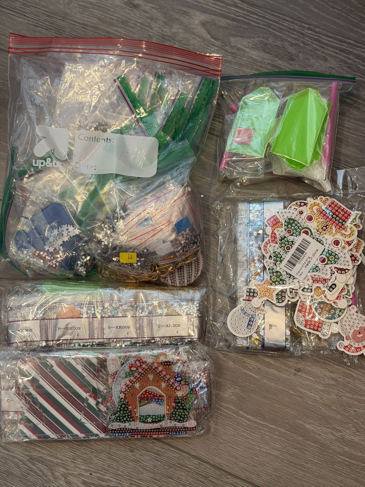 Lot Of DIY Christmas Diamond Painting Kits Mini Frames Keychains