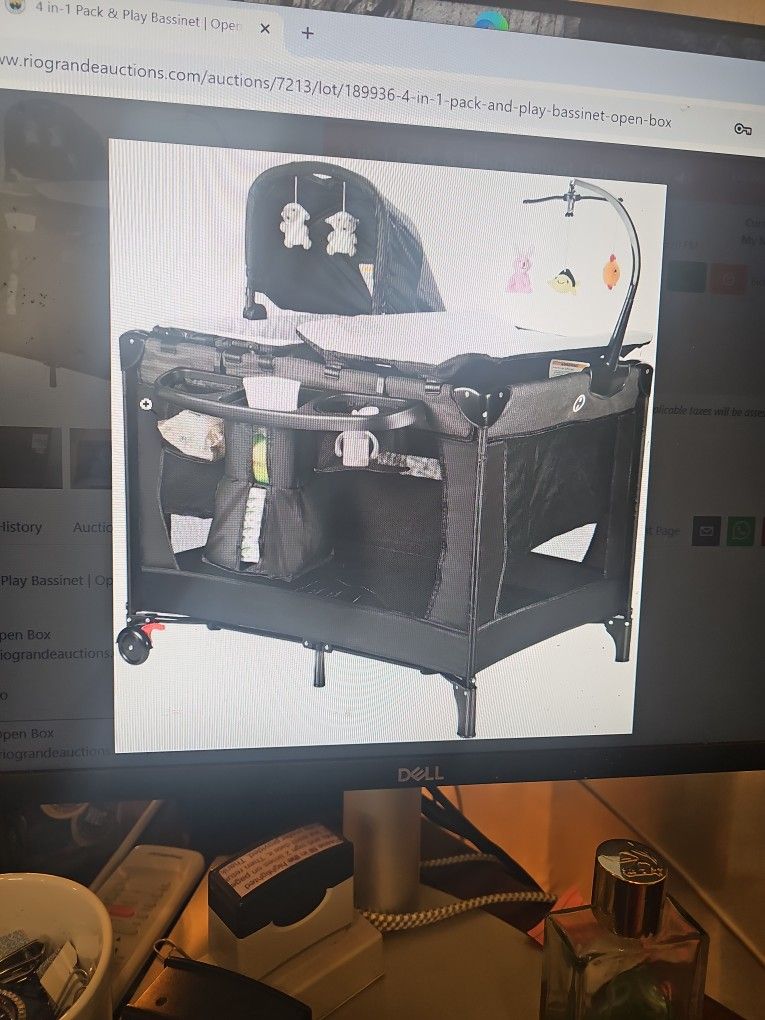 Baby Playpen 4 In 1 Pack And Play Gray, With Bassinet We