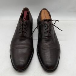 Warfield & Grand Oxford Dress Shoes Mens 11 Logan Brown Textured Leather Cap Toe