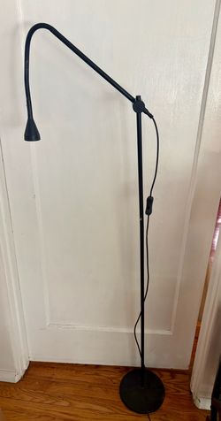 Black Adjustable Gooseneck Floor Lamp