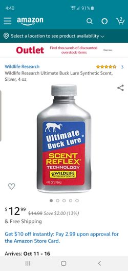 Wildlife Research Ultimate Buck Lure Synthetic Scent, Silver, 4 oz
