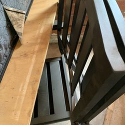 Outdoor Dining patio Furniture set five wrought iron bistro aluminum