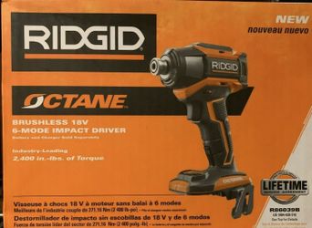 RIDGID Octane 18V 1/4in Brushless 6-Mode Impact Driver R86039B