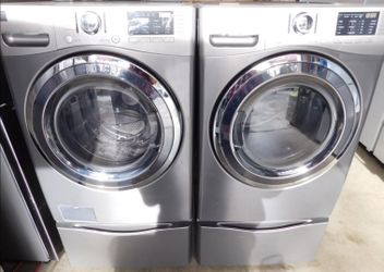Kenmore front loader silver appliance set front loader