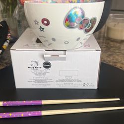 Hello Kitty Chopstick Bowl 