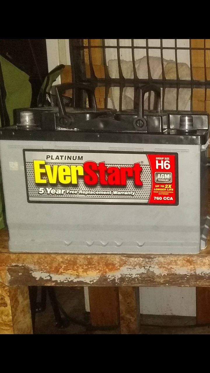 New Platinum AGM Everstart Battery 760CCA Group Size H6 for only $70 wow! Going fast.