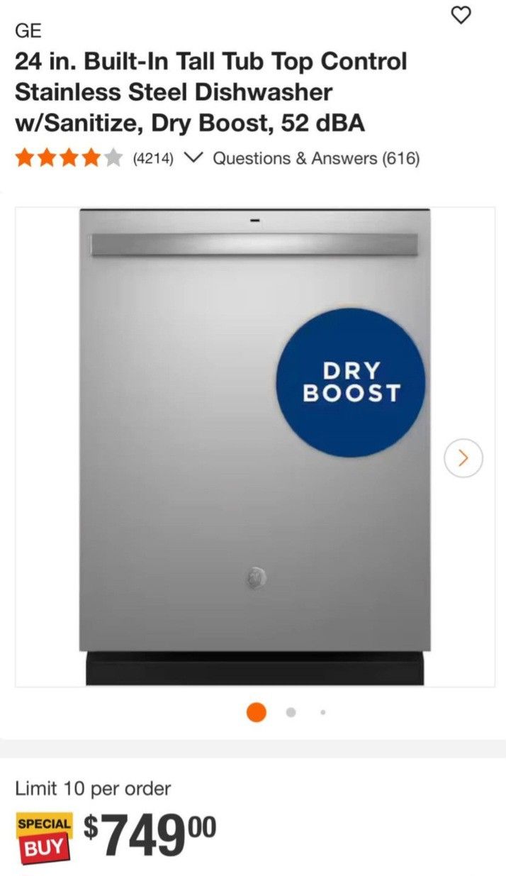 GE Dishwasher 24 Ich