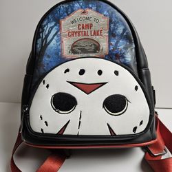 Loungefly Friday The 13th Jason Voorhees Camp Crystal Lake Mini Backpack