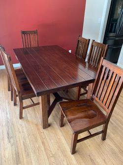 Dining set. Solid wood 6 chairs