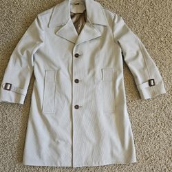 Vintage London Fog wind jammer Light Beige Trench Coat Ribbed Texture