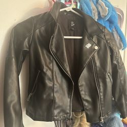 Girls Size 6 Leather Jacket 