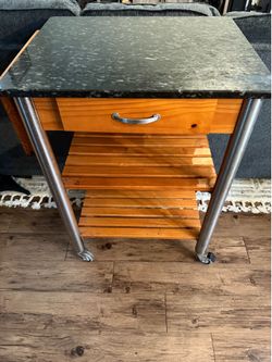 Granite Kitchen Rolling Cart
