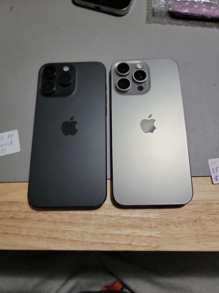 2 iPhone 15 Pro Max for Att or Cricket