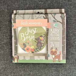 Little Moments Baby milestone stickers - woodland animals